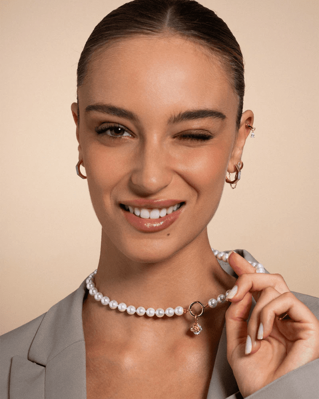 Girocollo Perle Base chiusura cerchio - cb-gr 12